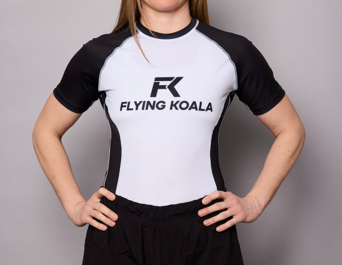 Classic Short Sleeve Rashguard — Black & White