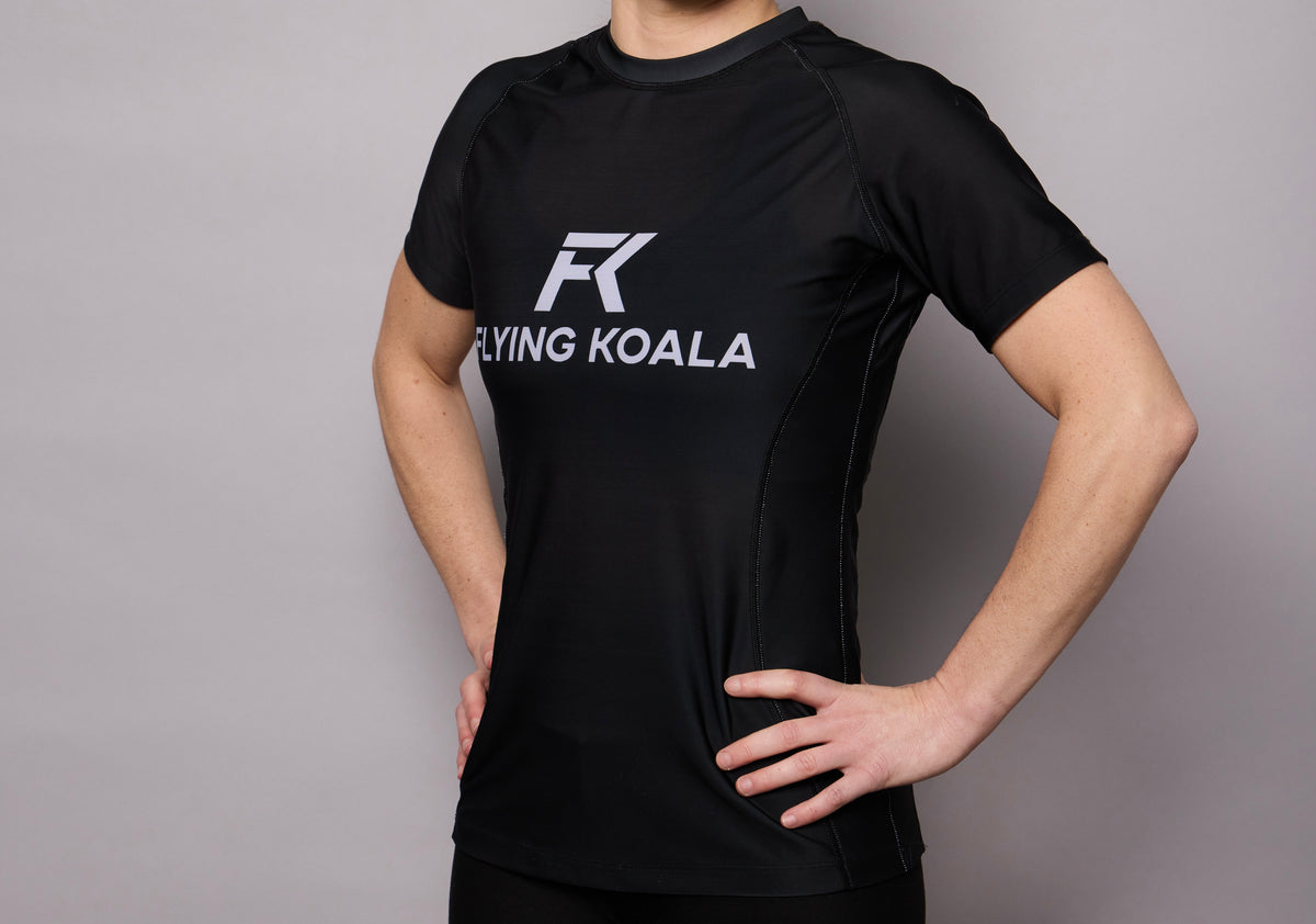Classic Short Sleeve Rashguard — All Black